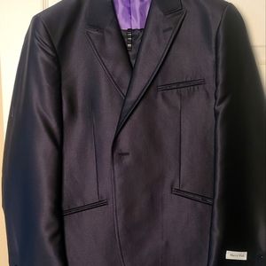 Marco Viali 100% polyester 2 piece slim fit brown suit